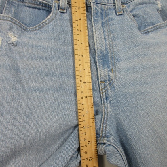 Levi's 70s High Flare Jeans Women 27 Blue Denim Cotton Distressed Vtg Retro 748 - Picture 12 of 15